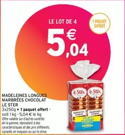 Signal - Madeleines Longues Marbrées Chocolat offre à 5,04€ sur Intermarché Contact