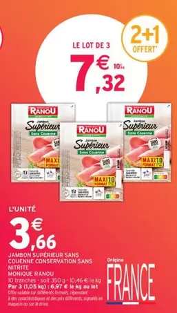 Signal - Jambon Supérieur Sans Couenne, Conservation Sans Nitrite - Produit de qualité sans additifs