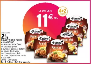 La Cuisin D'ocenne - Poulet Roti & Purée A L'ancienne : Délicieux plat traditionnel avec une promo irrésistible !