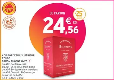 Haussmann Aop Bordeaux Supérieur Rouge Barque Eugene Hve3 - Promotion et caractéristiques