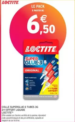 Loctite Super Glue - Pack de 3 Tubes de 3g à 24% de Promo - Colle Liquide Idéale pour Tous Vos Projets