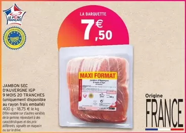 Signal - Jambon Sec D'auvergne IGPG 9 Mois - 20 Tranches : Saveur authentique et qualité garantie