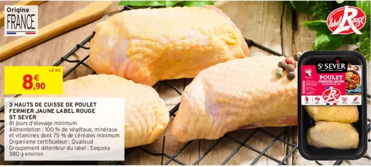 Label Rouge - Hauts de Cuisse de Poulet Fermier Jaune : Qualité supérieure, goût authentique