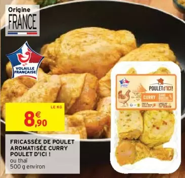 Fricassée de Poulet D'Ici - Aromatisée au Curry, un délice à découvrir !