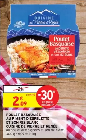 Poulet Basquaise au Piment d'Espelette avec Riz Blanc - Cuisine de Pierre et Renée