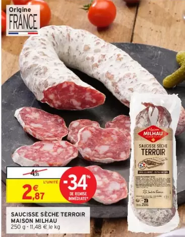 Maison Milhau - Saucisse Sèche Terroir