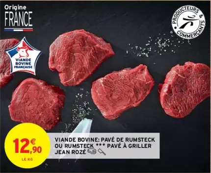 Jean Rozé - Pavé de Rumsteck à Griller : Viande Bovine de Qualité