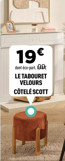 Scott - Le Tabouret Velours