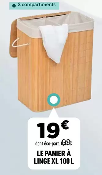 Le Panier A Linge Xl 100 L offre à 19€ sur Centrakor