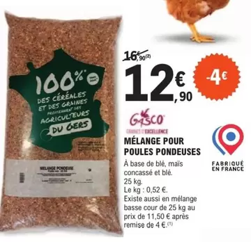 Mélange Pour Poules Pondeuses offre à 12,9€ sur E.Leclerc Jardi