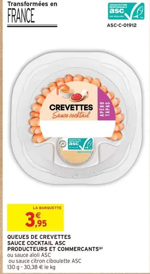 Queues de Crevettes Sauce Cocktail - Produits et Promotions des Commerçants