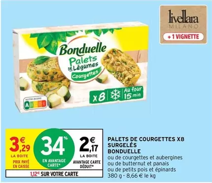 Bonduelle - Palets De Courgettes X8 Surgelés