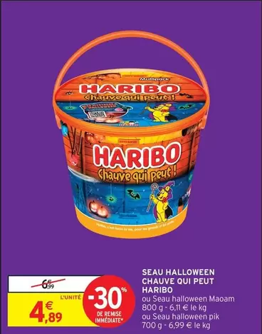 Haribo - Seau Halloween Chauve Qui Peut