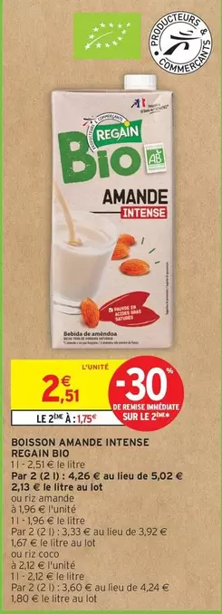 Regain Bio - Boisson Amande Intense