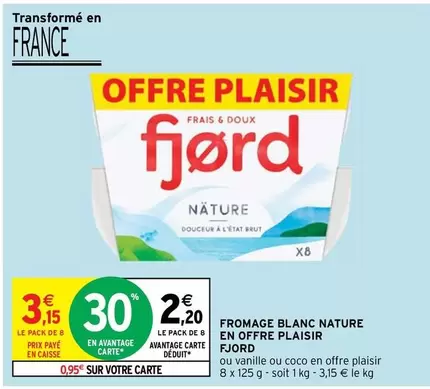 Fjord - Fromage Blanc Nature En Offre Plaisir