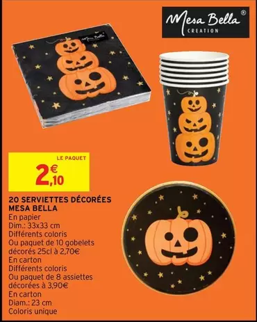 Dim - 20 Serviettes Décorées