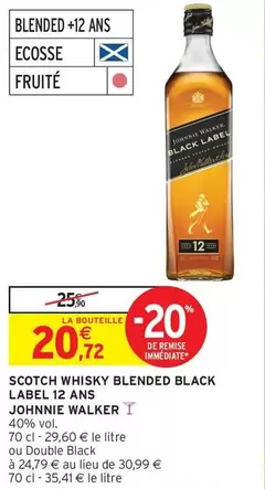 Johnnie Walker Black Label 12 Ans - Scotch Whisky Blended