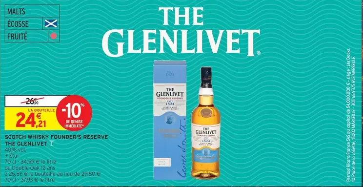 Scotch Sgoche-whison Y Fundres Reserve - The Glenlivet: Une expérience unique de whisky de qualité supérieure