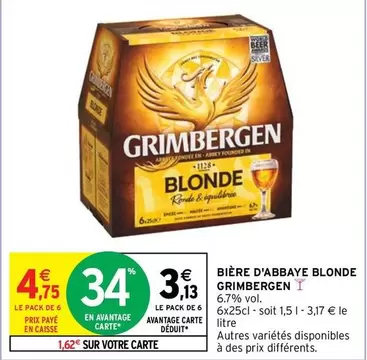 Grimbergen - Bière D'abbaye Blonde