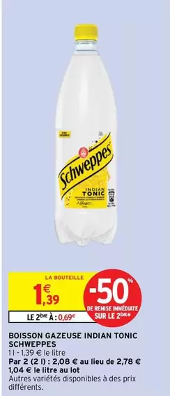 Schweppes - Boisson Gazeuse Indian Tonic