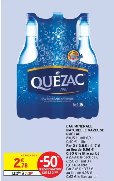 Quézac - Eau Minérale Naturelle Gazeuse