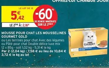 Gourmet Gold - Mousse Pour Chat Les Mousselines