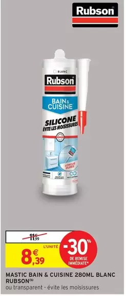 Rubson - Mastic Bain & Cuisine 280ml Blanc