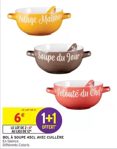 Bol À Soupe 45cl Avec Cuillère