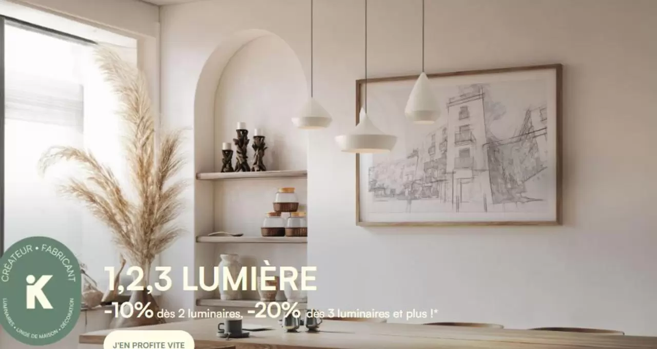 Keria - Dès 2 Luminaires offre à 10€ sur Keria Luminaires