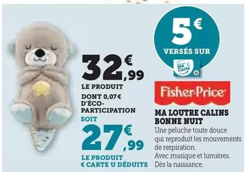 Leader Price - Ma Loutre Calins Bonne Nuit offre à 32,99€ sur Hyper U