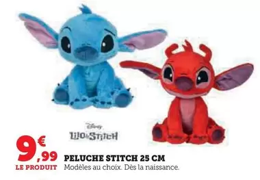 Disney - Peluche Stitch 25 Cm offre à 9,99€ sur Hyper U