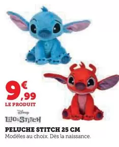 Peluche Stitch 25 Cm offre à 9,99€ sur Super U