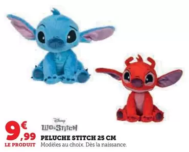 Peluche Stitch 25 Cm offre à 9,99€ sur Super U