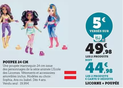 Poupee   offre à 49,98€ sur Super U