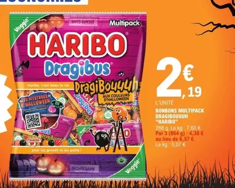 Haribo - Bonbons Multipack Dragibus offre à 2,19€ sur E.Leclerc Express