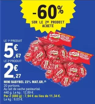 Babybel - Mini offre à 5,67€ sur E.Leclerc Express