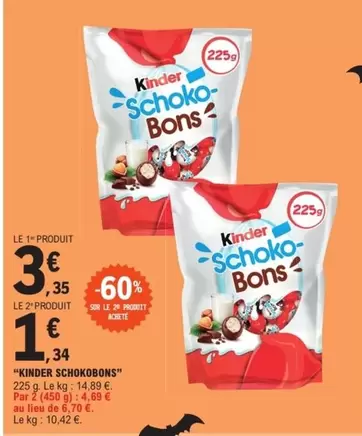 Kinder - Schokobons offre à 3,35€ sur E.Leclerc Express