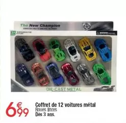 Coffret De 12 Voitures Métal offre à 6,99€ sur Cora