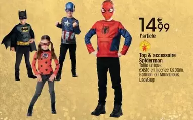 Spiderman - Top & Accessoire offre à 14,99€ sur Cora