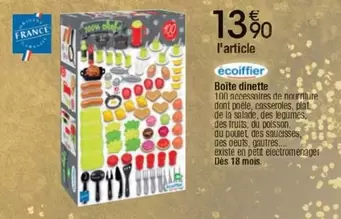 Écoiffier - Boite Dinette offre à 13,9€ sur Cora