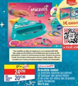 Maped - Bracelets Maker offre à 24,99€ sur Cora