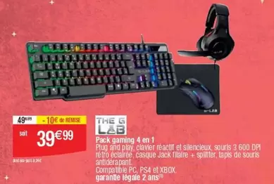 The G - Pack Gaming 4 En 1 offre à 39,99€ sur Cora