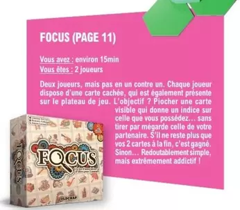 Focus (Page 11) offre sur E.Leclerc Espace Culturel