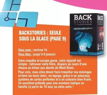 Amis - Backstories: Seule Sous La Glace (Page 9 ) offre sur E.Leclerc Espace Culturel