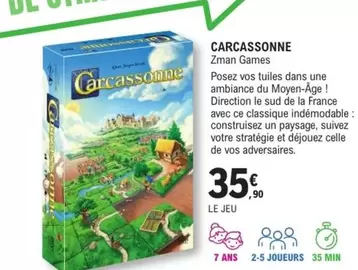 Carcassonne - Zman Games offre à 35,9€ sur E.Leclerc Espace Culturel