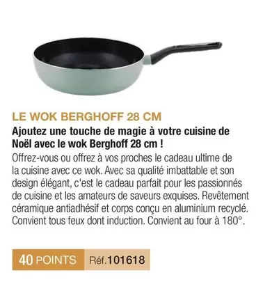 Le Wok Berghoff 28 Cm offre sur Stanhome