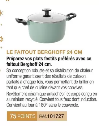 Le Faitout Berghoff 24 Cm offre sur Stanhome