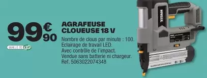 agrafeuse clqueuse 18 v