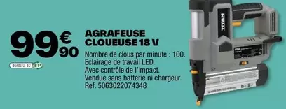 Agrafeuse Cloueuse 18 V