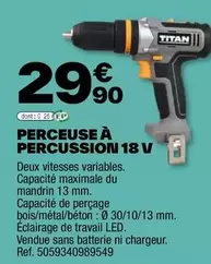 Titan - Perceuse A Percussion 18 V